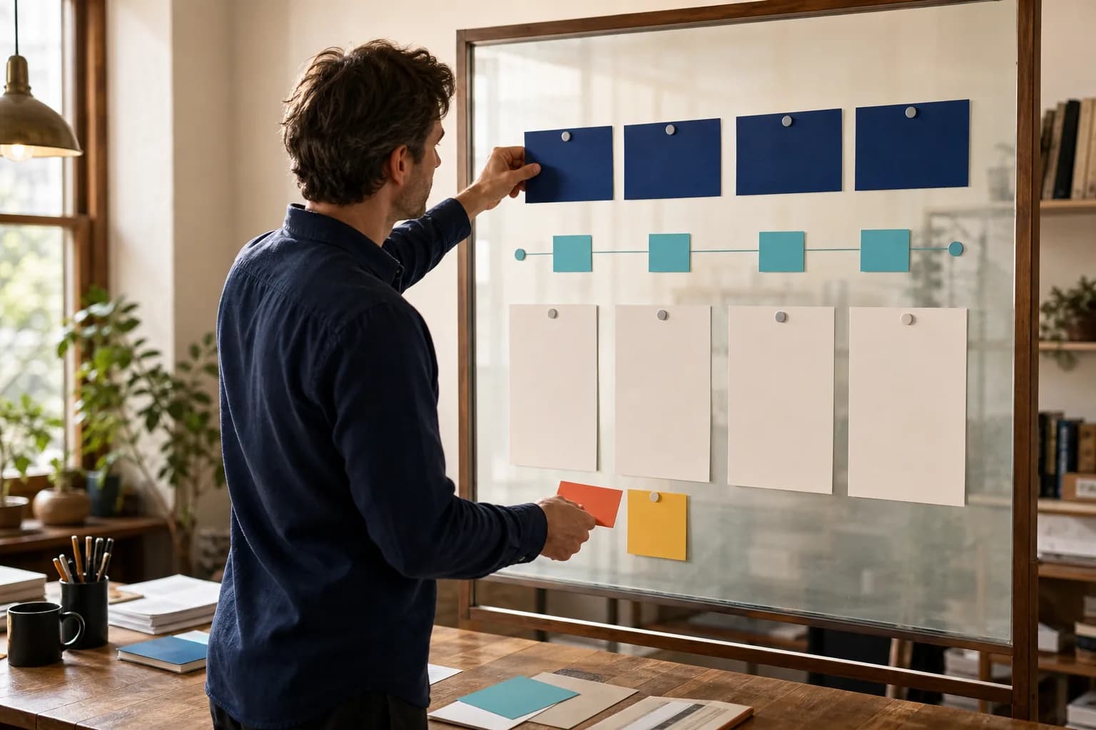 Article Writer concept artwork illustrating this interface preview: Previews an article drafting flow built around an audience brief, supplied facts and visible source placeholders.